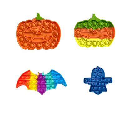 China Portable Relieve Worry Noise Shaker Toy Halloween Christmas Gift Push Bubble Pumpkin Sensory Bats Stir Toys Portable Relieve Worry Noise Shaker Toy for sale