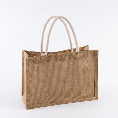 China Eco-friendly Customized Single Bottle Jute Bag Sack Gunny tote bottle bag For Wine Or Champagne for sale