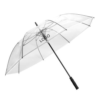 China Golf Casual Big Clear Stick Umbrella Manufacturers Clear China Dome Umbrella for sale