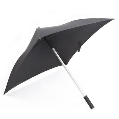 China Modern Custom Black Square Tech Fashion Golf CLASSIC Advertising Windproof Umbrella With Logo Printing for sale