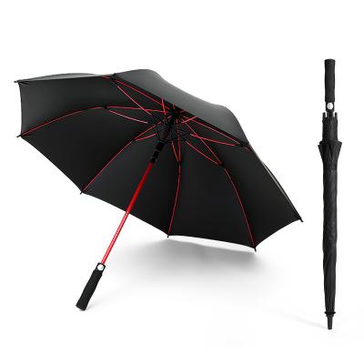 China Casual Full Body Custom Printing Fiberglass Long Straight Golf Umbrella for sale