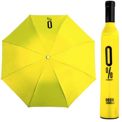 China Promotional Colorful Novelty Wine Bottle Foldable Umbrella With Custom Logo for sale