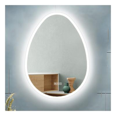 China Dimmable Illuminated Modern Hotel Fog Free Wall Mount Lighted Bathroom Smart LED Mirror for sale