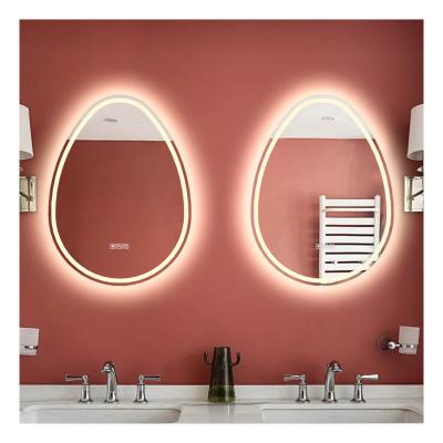 China New Fashion Decorative Bathroom Makeup Mirror Bright Silver Led Backlit Wall With Light for sale