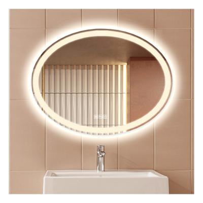 China Luxury Hotel Wall Mount Shower Bath Illuminated Frameless Custom Decorative Bathroom LED Mirror for sale