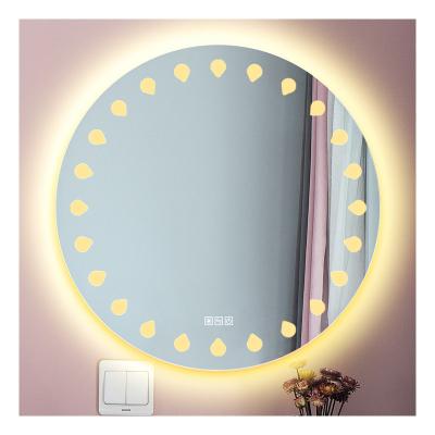 China 2021 Bright Modern Smart Led Frameless Bathroom Around Wall Backlit Mirror With Fog Light for sale