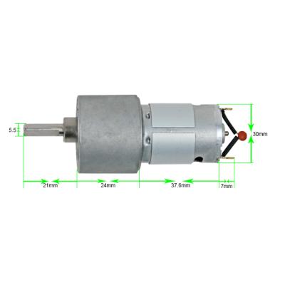 Cina Totally enclosed 2021 37gb385 brushed 3v 7rpm motor 12 dc 3 rpm low speed worm reduction with gear in vendita