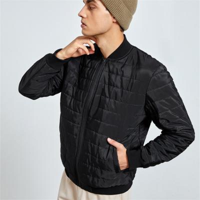 China Winter Viable Adults Coat Mens Quilted Stripper Jacket Zip Up Solid Warm Padded Jacket Bomber Jacket Men for sale