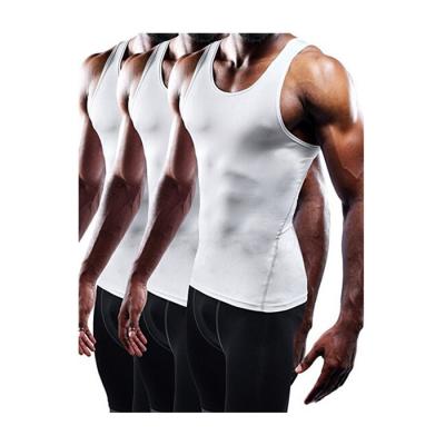 China 3 Pack Anti-pilling Men's Compression Under Base Layer Sport Gym Custom Tank Tops Mens Tank Top for sale