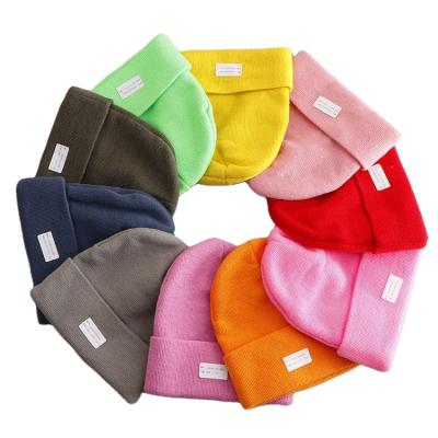 China JOINT Logo Wholesale High Quality Colorful Knitted Custom Beanies Skullcap for sale