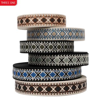 China 2021 other hot 3.8cm 5.0cm polyester jacquard ribbon shoes hats suitcases belts straps shoulder straps printed backpacks for sale