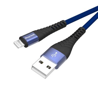 China MP3/MP4 player 1M 3M Free Shipping Nylon braided MFI data cable usb phone fast charging cargador for iphone for sale