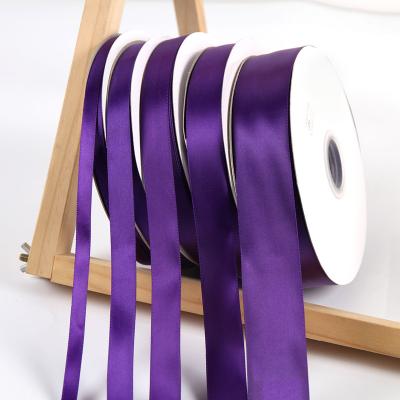 China Most Popular Dark Purple 100% Polyester Belt High Tenacity Goods Packaging Decorative Polyester Belt for sale