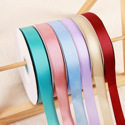 China Low MOQ Printed Satin Ribbon Double Per Face Recyled Satin Ribbon Custom Wholesale With Logo for sale