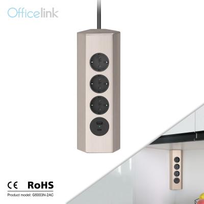 China Commercial kitchen socket with European sockets and USB QC charger for sale