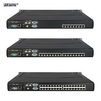 中国 Touchpad Rack Mount CAT5/CAT5E/CAT6 UTP 8ports/16ports/32ports 1U 17 Thumb LED KVM Switch 販売のため