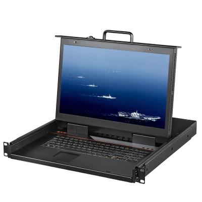 China High Strength And Corrosion Resistant Steel Plate 18.5 Inch VGA Ports Rackmount KVM Console zu verkaufen