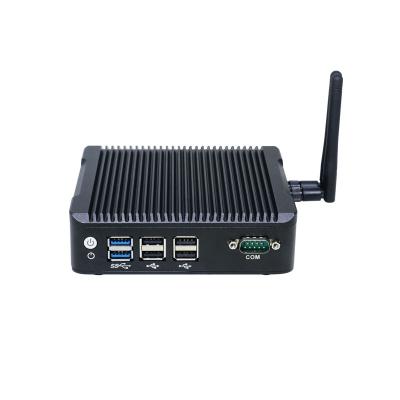 China Industrial USB J1900/i3/i5/i7 industrial pilot computer all in one PC mini low temperature dissipation box fanless embedded PC Te koop