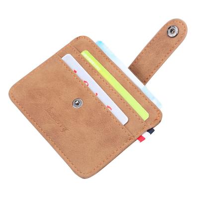 China New Waterproof Ultra Thin Wallet Vintage PU Leather Small Thin Men ID Card Holder for sale