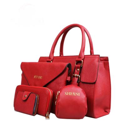 China Cheap Wholesale Waterproof 5 Piece Set PU Leather Tote Hand Bags With Custom Logo for sale