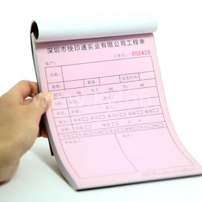 China paper & Custom Printing Cardboard NCR Bill Receipt Book Printing Form Custom Paper Printing for sale