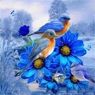 China Modern Brid And Tree Small Picture 5d Diamond Painting Canvas Painting For Kids for sale