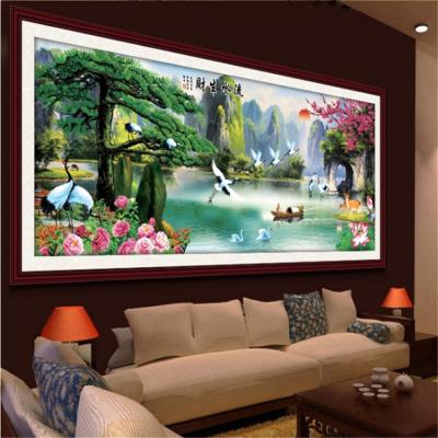 China Modern Crane In Frame Wall Canvas Art 3D DIY Diamond Painting for sale