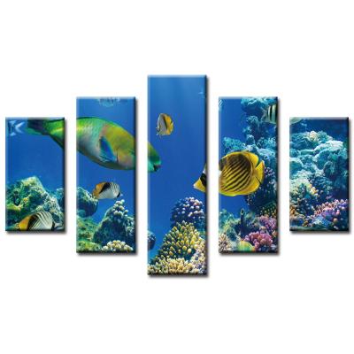 China 5 Panel Background Picture Modern Water World Cloth Painting Designs For Children 5d Diamond Painting Set for sale