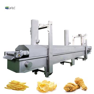 China factory automatic continuous belt continuous fryer/automatic frying machine for sale