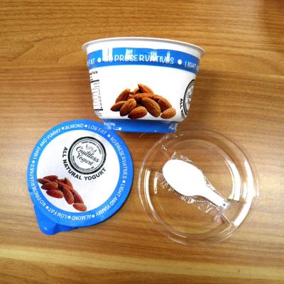 Cina contenitore eliminabile del yogurt delle tazze del yogurt di 200ml 7oz con i coperchi del di alluminio in vendita