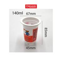 China 140ml de plastic kop van pp voor yoghurt met foliesdeksel Te koop