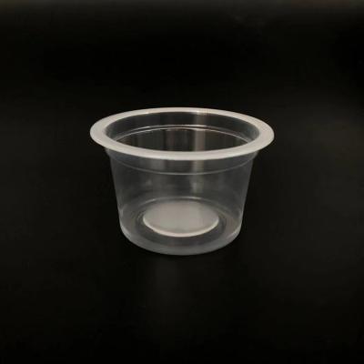 China Pp. Imbiss-Gelee der einzigartige Form-transparentes rundes Plastikbehälter-Plastikschalen-100ml zu verkaufen