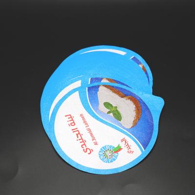 Chine Le PVC pré coupé de couvercle d'aluminium de la tasse 144mm de yaourt laquent 90 microns pour le conteneur de crème glacée à vendre