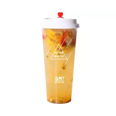 China De Transparante Koppen 18oz 22oz 24oz van douanelogo disposable milk tea plastic Te koop