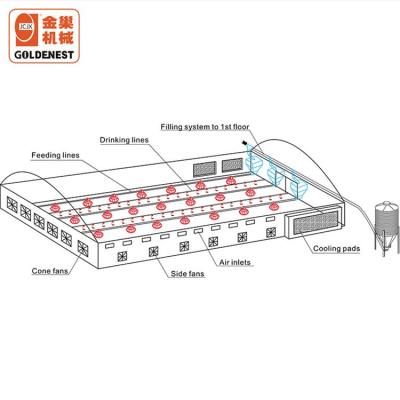 China Farms Chicken Farm Poultry House Equipment , Complete Farm Equipment For Poultry House for sale