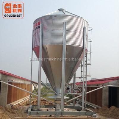 China Save GOLDENEST Poultry Chicken Broiler Livestock Farming Cost Pig House Galvanized Feed Silo for sale