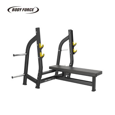 China Hot Sale/Drop/Commercial Bodybuilding Gym Equipment BODY FORCE Steel Slope Flat Bench Powder-Coated Steel for sale