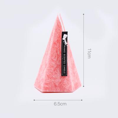 China Scented Geometric Cone Decoration Fragrance Essential Oil Desktop Scented Candle for Aromatherapy for sale