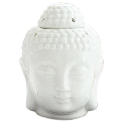 China Thai Buddha head ceramic aroma essential oil Wax melt burner for sale