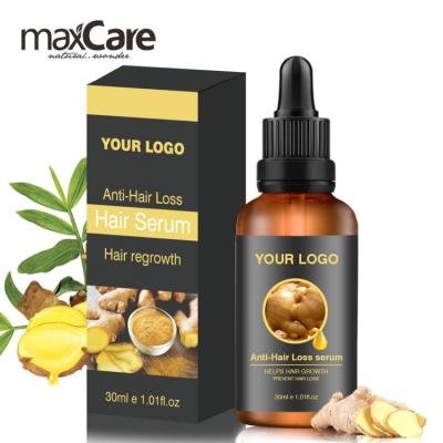 China Organic Maxcare Ordinary Herbal Ginger Moisturizing Hair Loss Grower Oil Serum Private Label 30ml for sale