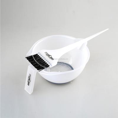 China Color Mixing Hairdresser Professional Stackable Salon White Hair Dye Baking Bowl Brush Color Mixing Bowl Diy Hair Dye for sale