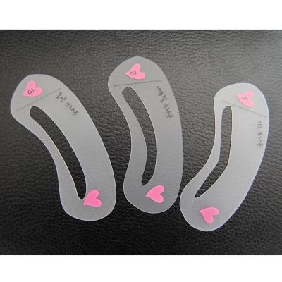 China Three Style Eyebrow Shape Cards Personal Portable High Quality Makeup Tools for sale