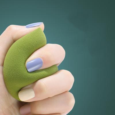 China Custom Logo Pink New Design Facial Foundation Makeup Microfiber Beauty Sponge Blenders Green Colorful Set for sale