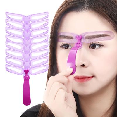 China Personal Plastic Eyebrow Beauty Shaping Mold Eyebrow Stencils Emplate Makeup for sale