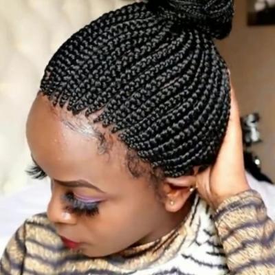 China Hot Selling Natural Raw Beauty Africa Hair Wigs Box Braid Wigs for sale