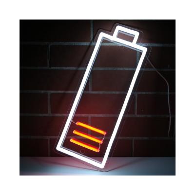 China Buildings Acrylic Led Neon Sign Digital Number Work Hour Led Bar Decoration Neon Sign for sale