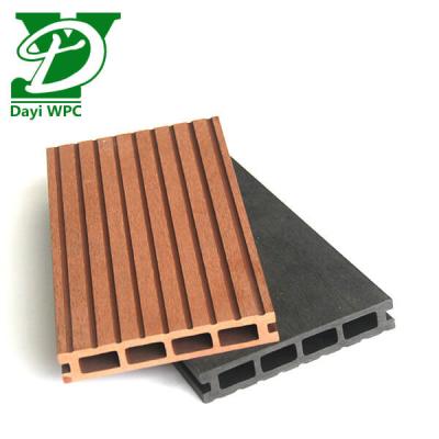 China Waterproof Durable hollow floor environmentally friendly flooring boards custom logo size outdoor mothproof WPC deck for sale