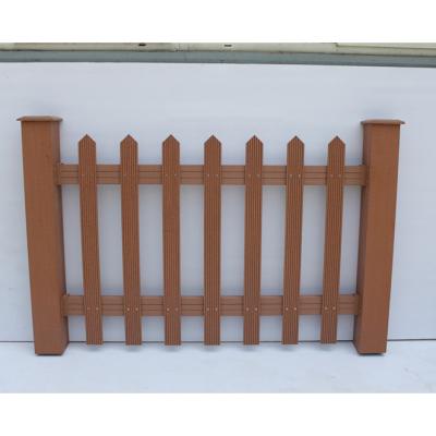 China Easily Assembled Customized logo size fences designs decorative wooden composite material garden WPC fencing for sale