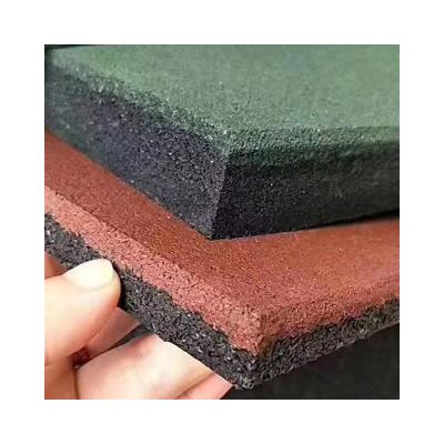 China Soft Color Customizable Absorbent Rubber Square Tile Anti Shock Absorbing Sports Gym Flooring for sale