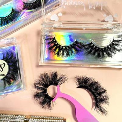 China 2022 New Siberian 25mm mink strip 100% real natural fluffy 3d mink lashes full lasheswholesale bulk seller for sale